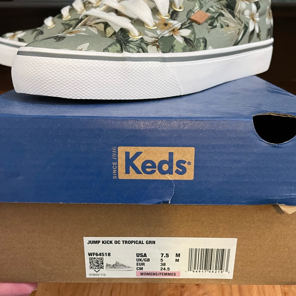 NIB KEDS jump kick tropical sage - Picture 2 of 4